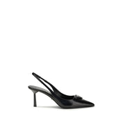 Prada Black Calf Leather Bos Taurus High Heel Pumps