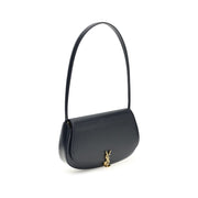 Saint Laurent Blue Calf Leather Bos Taurus Shoulder Bag