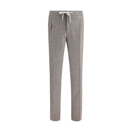 PT Torino Brown Fleece Wool Casual Pants