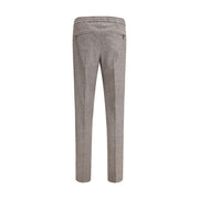 PT Torino Brown Fleece Wool Casual Pants