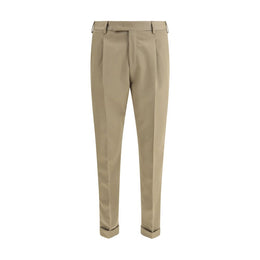 PT Torino Green Fleece Wool Dress Pants