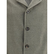 Finamore Green Fleece Wool Coat