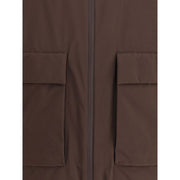 LAMINAR Brown Nylon Full-Length Jacket