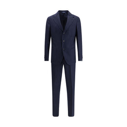 Gi Capri Blue Fleece Wool Two-Piece Suit
