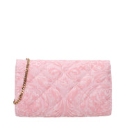 Versace Pink Fabric Clutch Bag