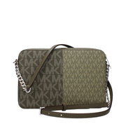 Michael Kors Green Fabric Crossbody Bag