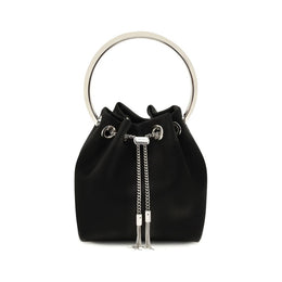 Jimmy Choo Black Silk Backet Bag