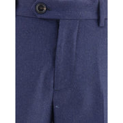 Brunello Cucinelli Blue Fleece Wool Pants