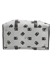 Dolce & Gabbana White DG Logo Pet Carrier Logo Plaque Top Handle Bag