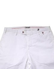 AT.P.CO White Cotton Skinny Fit Mid Waist Denim Trouser Jeans