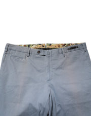 PT01 Blue Men Chino Mid Waist Tapered Fit Trouser Pants