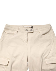 Scervino Street Beige Skinny Fit Mid Waist Men Denim Jeans