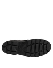 Dolce & Gabbana Black Patchwork Leather Mid Calf Boot  Shoes