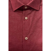 Baldinini Trend Red Cotton Men's Shirt
