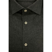 Baldinini Trend Gray Cotton Men Shirt