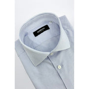 Baldinini Trend Light Blue Cotton Men Shirt