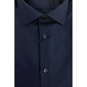 Baldinini Trend Blue Cotton Men Shirt