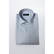 Baldinini Trend Light Blue Cotton Men Shirt