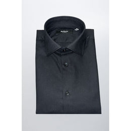 Baldinini Trend Black Cotton Men Shirt