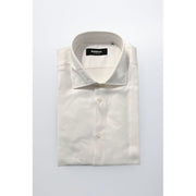 Baldinini Trend White Cotton Men's Shirt