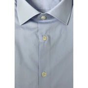 Baldinini Trend Light Blue Cotton Men Shirt