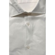Baldinini Trend White Cotton Men's Shirt