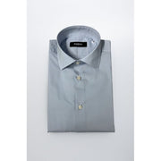 Baldinini Trend Light Blue Cotton Men Shirt