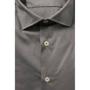 Baldinini Trend Gray Cotton Men Shirt
