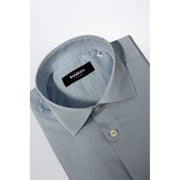 Baldinini Trend Light Blue Cotton Men Shirt