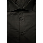Baldinini Trend Black Cotton Men's Shirt