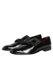 Dolce & Gabbana Black Leather Slip On Dress Men Loafers Shoes