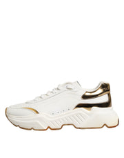 Dolce & Gabbana White Gold Daymaster Low Top Sneakers  Shoes