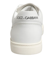 Dolce & Gabbana White Prince Leather Low Top Men Sneakers Shoes