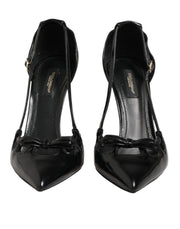 Dolce & Gabbana Black Patent Leather High Heels Pumps Shoes
