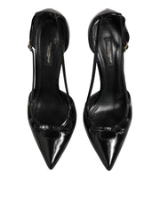 Dolce & Gabbana Black Patent Leather High Heels Pumps Shoes