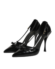 Dolce & Gabbana Black Patent Leather High Heels Pumps Shoes