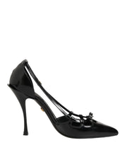 Dolce & Gabbana Black Patent Leather High Heels Pumps Shoes