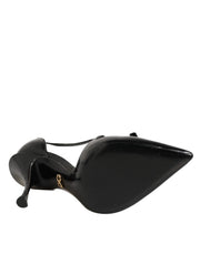 Dolce & Gabbana Black Patent Leather High Heels Pumps Shoes