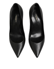 Dolce & Gabbana Black Patent Leather High Heels Pumps Shoes