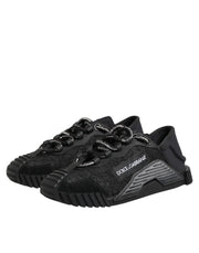 Dolce & Gabbana Black Logo Lace Low Top NS1 Sneakers Shoes