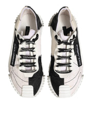 Dolce & Gabbana White Black Leather NS1 Sneaker  Shoes