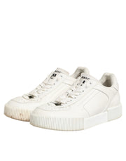 Dolce & Gabbana White Leather MIAMI Low Top Sneakers Shoes