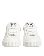 Dolce & Gabbana White Leather MIAMI Low Top Sneakers Shoes