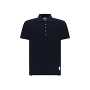 Thom Browne Blue Cotton Polo Shirt