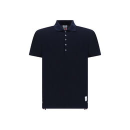 Thom Browne Blue Cotton Polo Shirt
