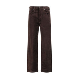 Citizens of Humanity Brown Cotton Straight-Leg Jeans