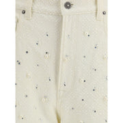 Golden Goose White Cotton Casual Pants