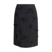 Jil Sander Black Acetate Midi Skirt