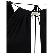 Marine Serre Black Viscose Top