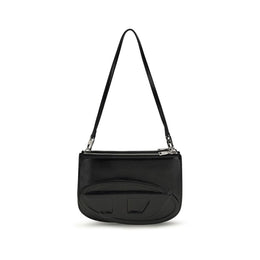 Diesel Black Calf Leather Bos Taurus Shoulder Bag